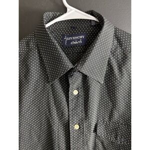 Vintage Givenchy for Chesa Shirt XL‎ Black White Polka Dot Dress Y2K Minimalist